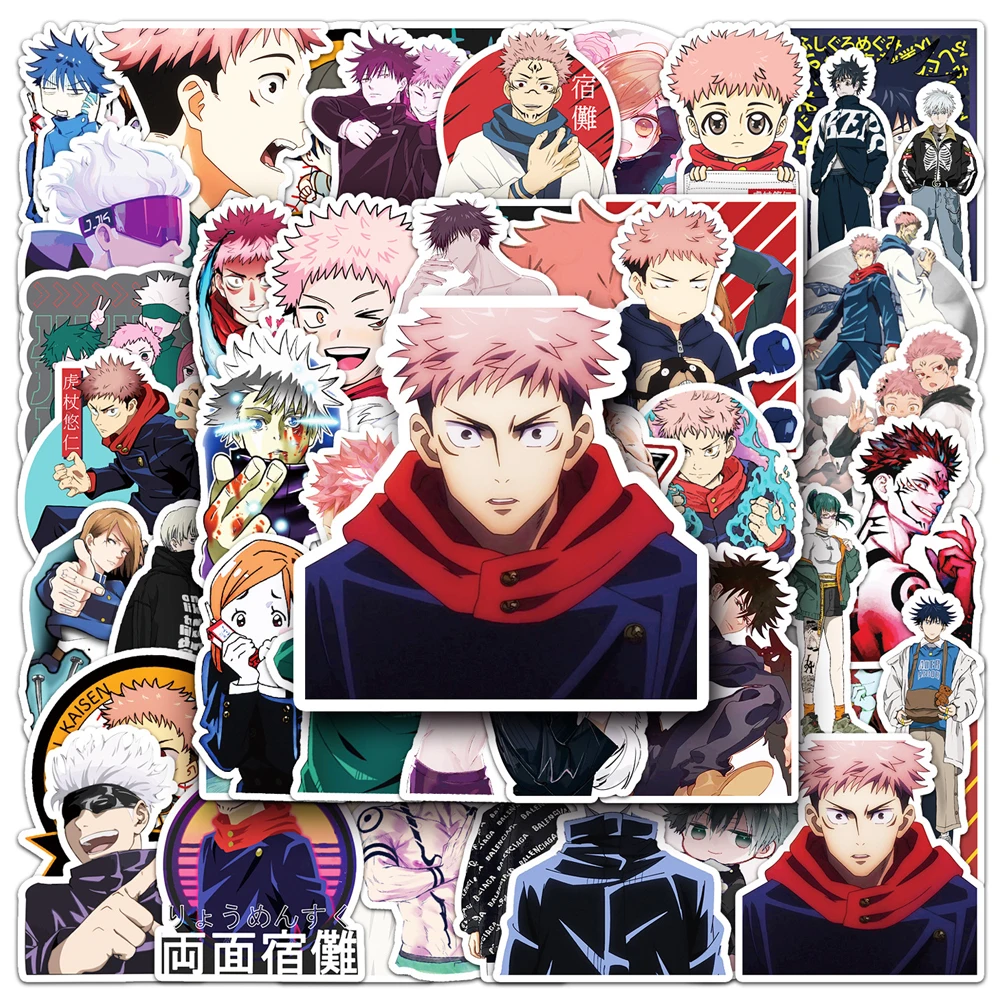 

10/30/50pcs Cool Jujutsu Kaisen Anime Stickers Itadori Yuji Decals Skateboard Laptop Motorcycle Car Waterproof Sticker Kids Toys