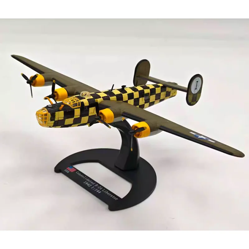 1/144 Scale USA B-24D B24 Liberator Bomber Model Airplane Model Diecast Metal Military Aircraft Display Collections Toy