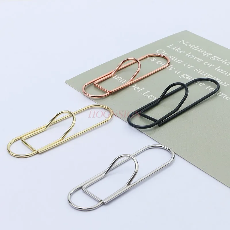 10pcs Metal minimalist pen holder, multifunctional pen holder, desktop photo holder, folder, bookmark, ticket holder