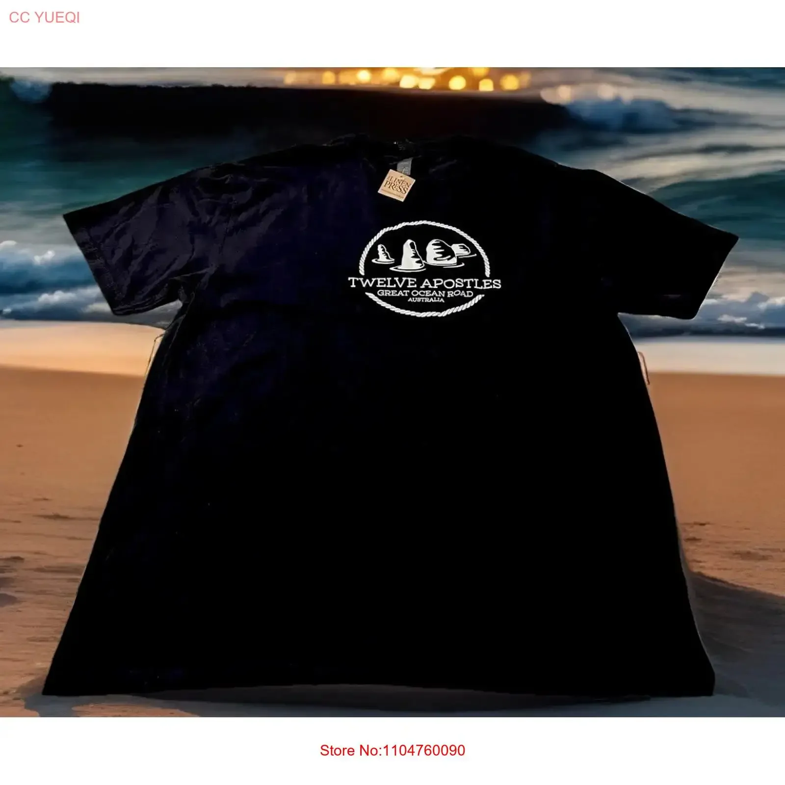 NWTs Twelve Apostles Great Ocean Road Australia Black T Shirt Adult XL vintage Washed Unisex graphic Top For Everyday Wear