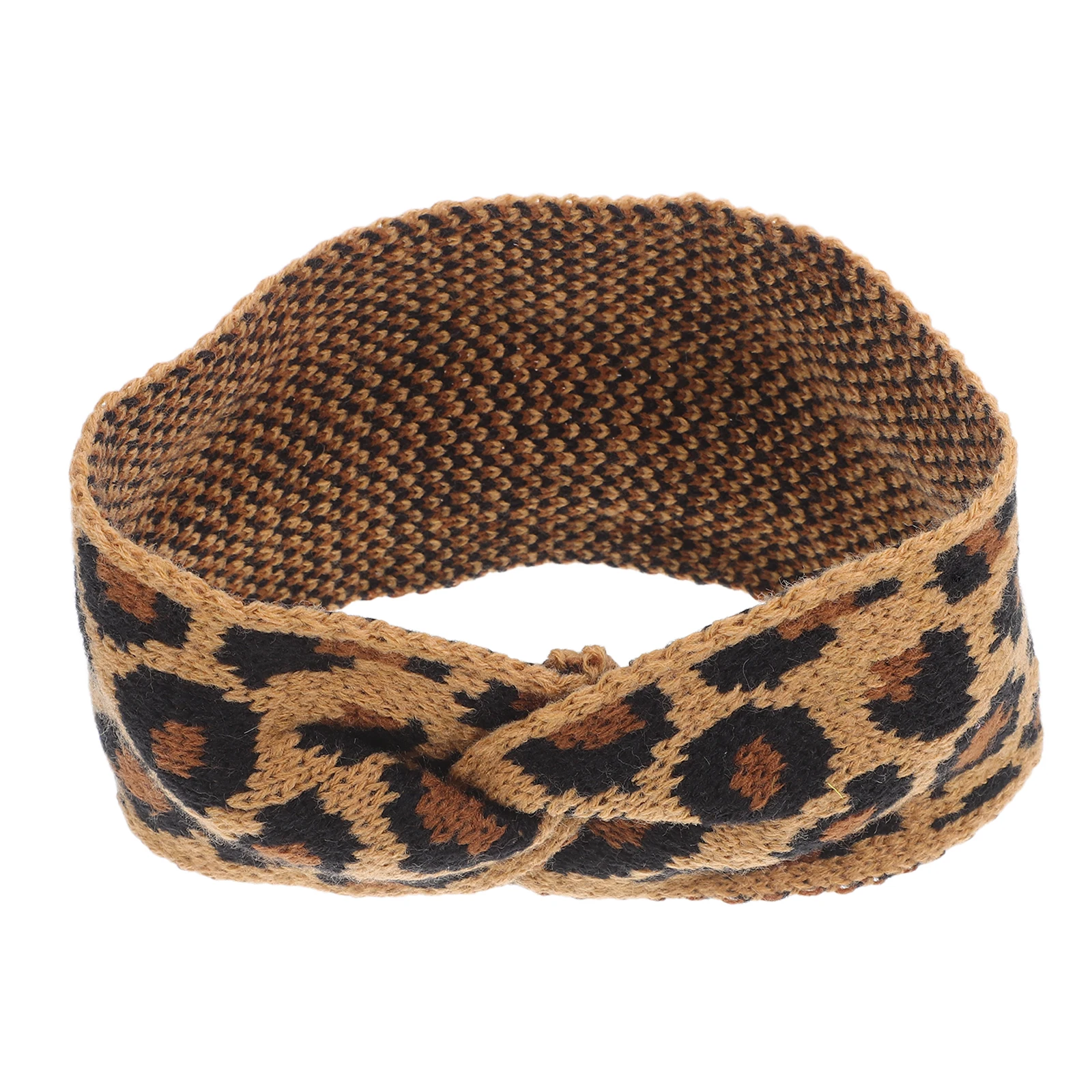

1Pcs Knitting Leopard Pattern Wide Women Hair Band Headband Hair Accessories for Personal Parties and Daily Outing