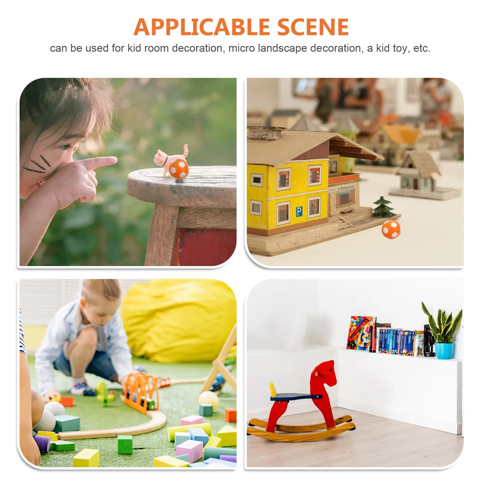 

10Pcs Table Football Soccer Machine Orange Plastic Balls Foosball Game Accessories Desktop Tabletop Football Tabletop Soccer