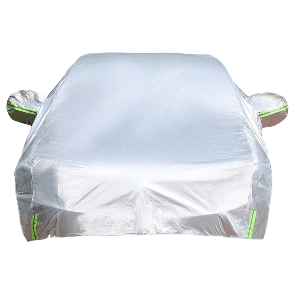 

Half Car Cover Sunshade Cover Snowproof Dustproof Universal Auto Body Cover Auto Film Aluminum Reflection Cover For Sedan SUV