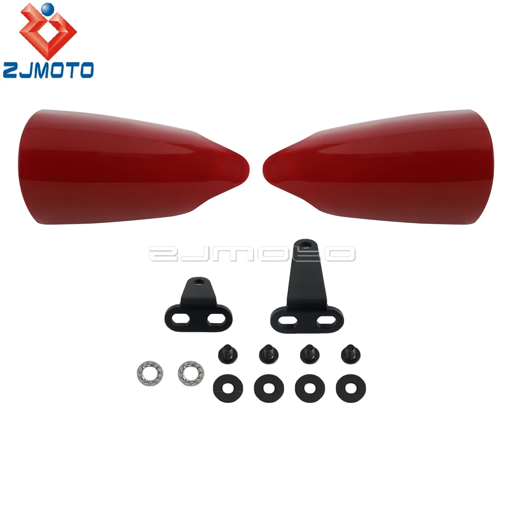 Red Handlebar Wind Hand Shield Guards For Harley Touring FLTRX FLTRXS FLTRK FLTRXSE FLHTK FLHTKSE Road King Handguards 2021-2023