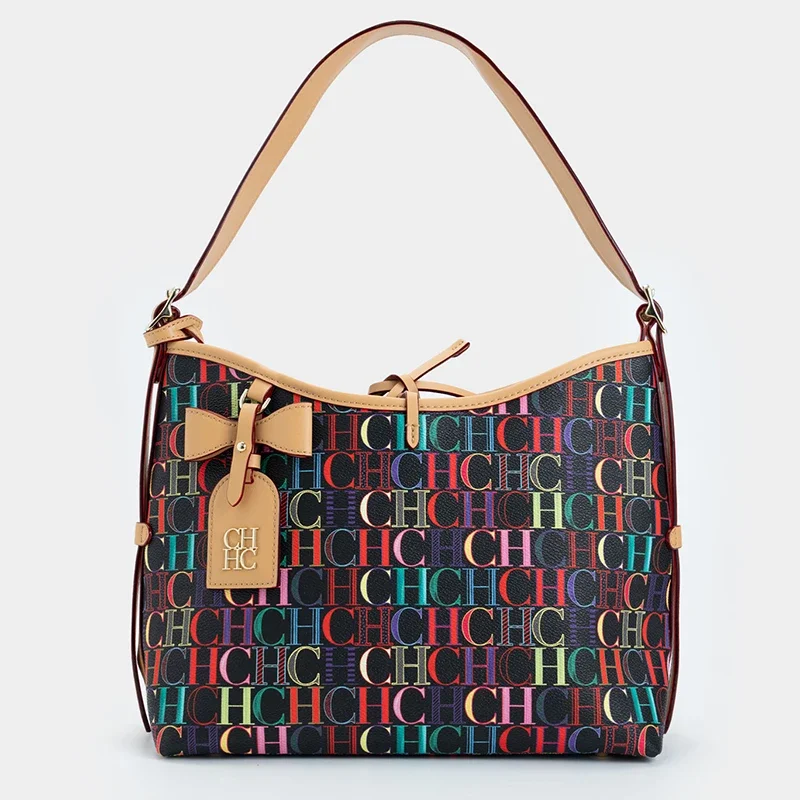 CH Bow Element Design Handbag Brand Fashion Letter Printing 2026 New High Quality Versatile Strap Women's Bag