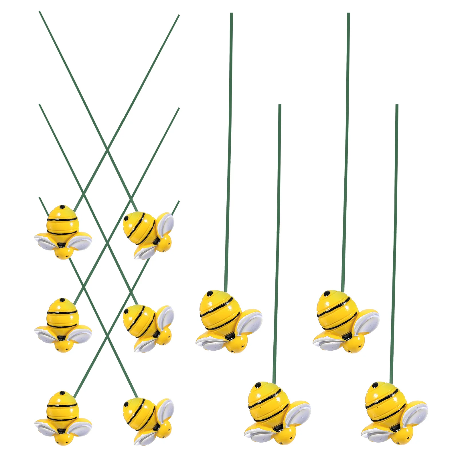 

10 Pcs Cartoon Animal Planter Decor Bee Stakes for Garden Yard Lawn Ornament Metal Plastic Durable Outdoor Courtyard Patio