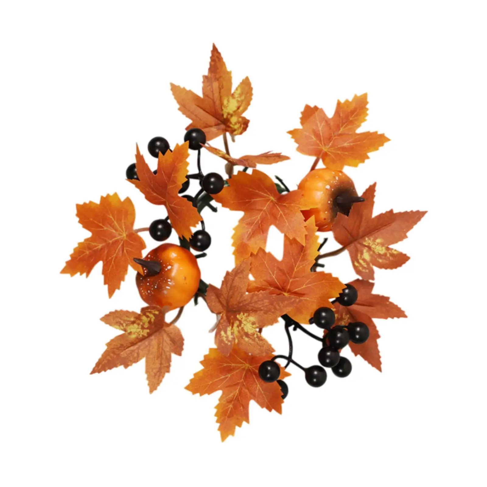 Thanksgiving Candle Ring Candle Wreath Rustic Tabletop Ornament for Fall Dining