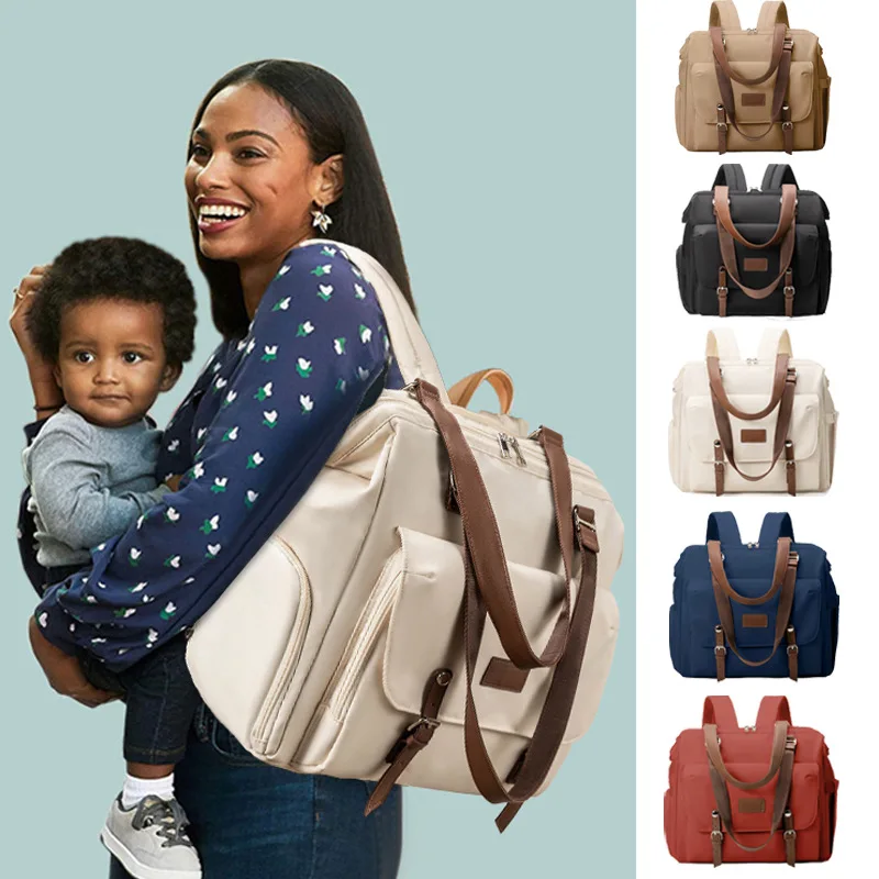 

Hot Sale Large Capacity Backpack Portable Multifunctional Mother Mommy Baby Bag For Travel Diaper Maternity Nappy Bags Oxford