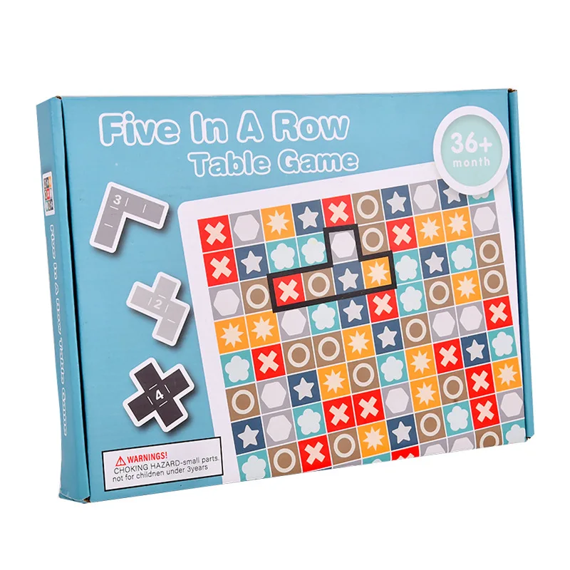 Children\'s Board Game Five In A Row Against The Game Puzzle Fun Kindergarten Thinking Ability To Enhance Wooden Toys