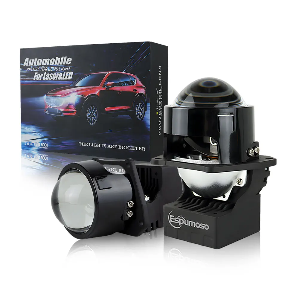 super bright K207 bi led projector lens heads lights3.0 fog car lamp 55w 55000lm high low beam 3inch laser leds lights cars