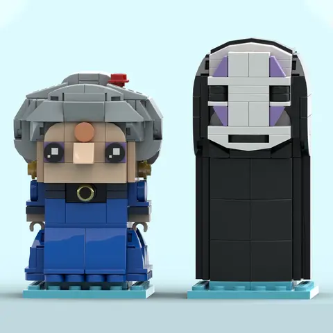 351pcs MOC Yubaba No Face Studio Ghibli Brick Figure Model Building Blocks Module Diorama Ship Robot Aircraft City Mini Toy Gift