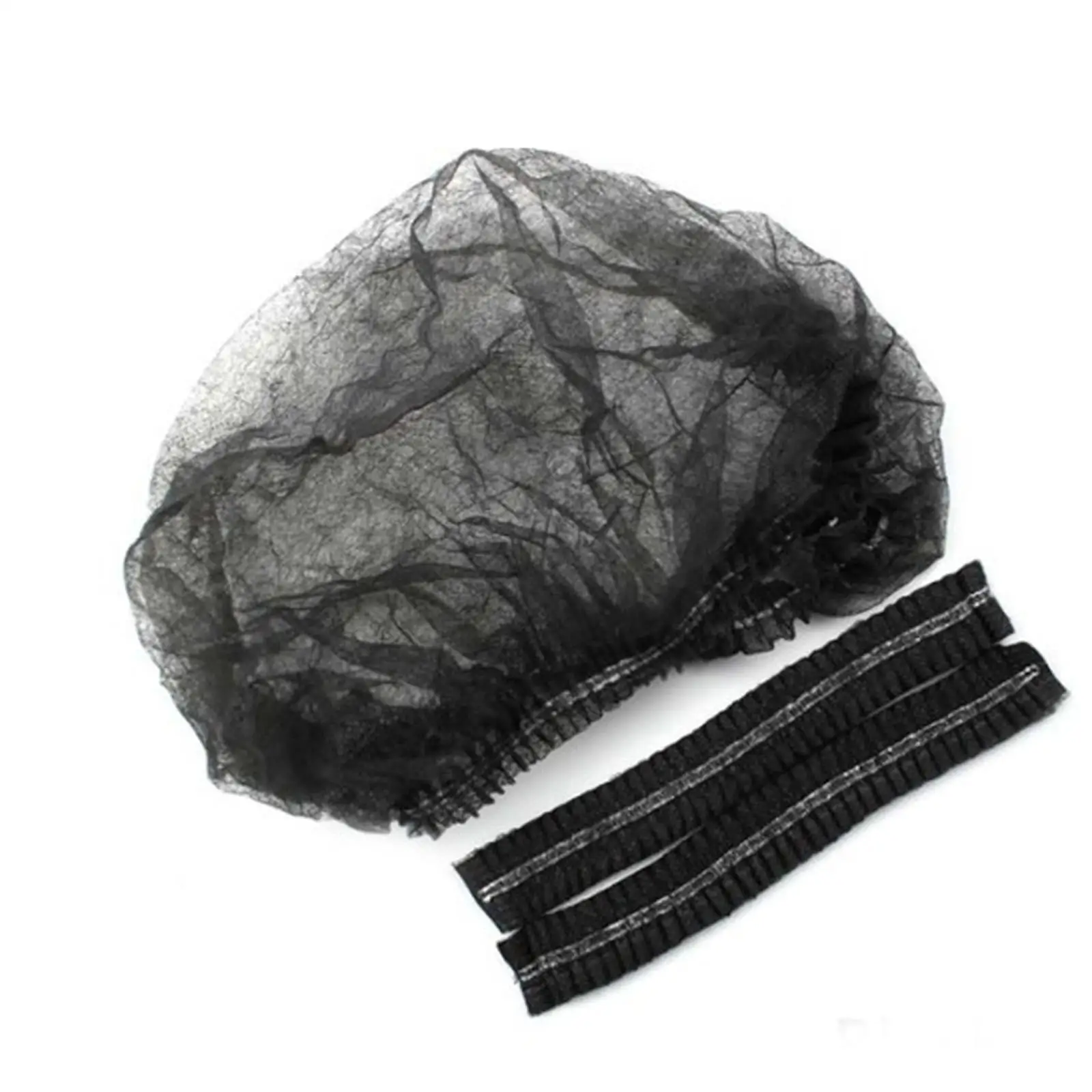 200x Disposable Mob Cap Elastic Dustproof Hats Kitchen Hair Salon Labs