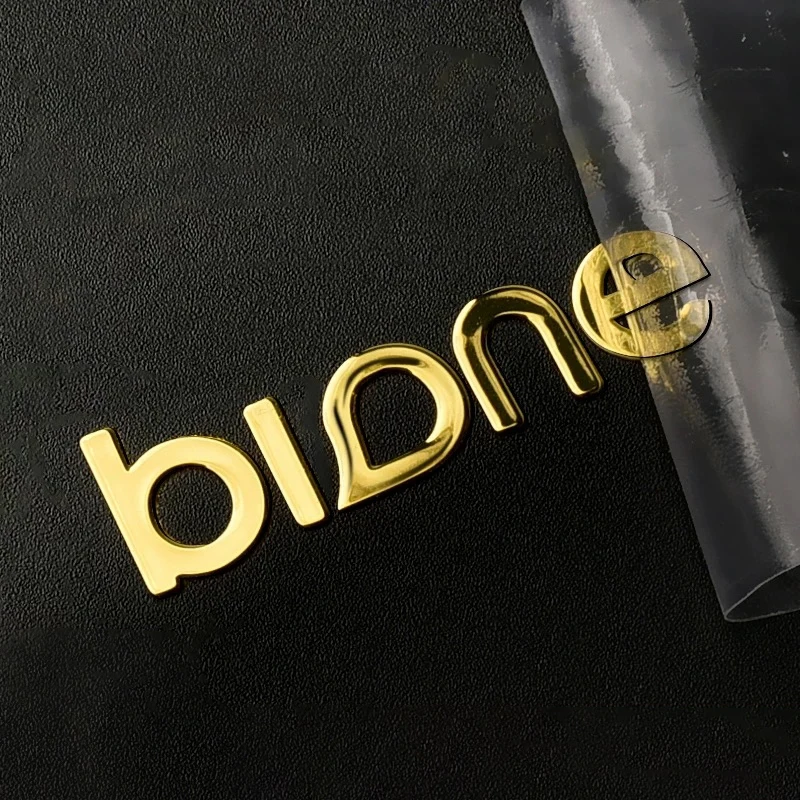 100PCS Custom Transfer 3D Sticker Waterproof Shiny Gold Silver Transfer Sticker Brand Logo Wedding Personalized Transfer Sticker