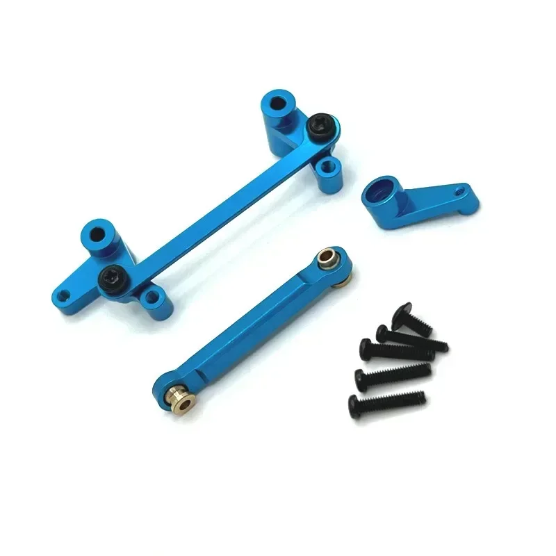 Wltoys 144016 144018 مجموعة التوجيه المعدنية ذراع مؤازرة وصلة ربط قضيب مجموعة 1/14 RC ترقية أجزاء السيارة الملحقات