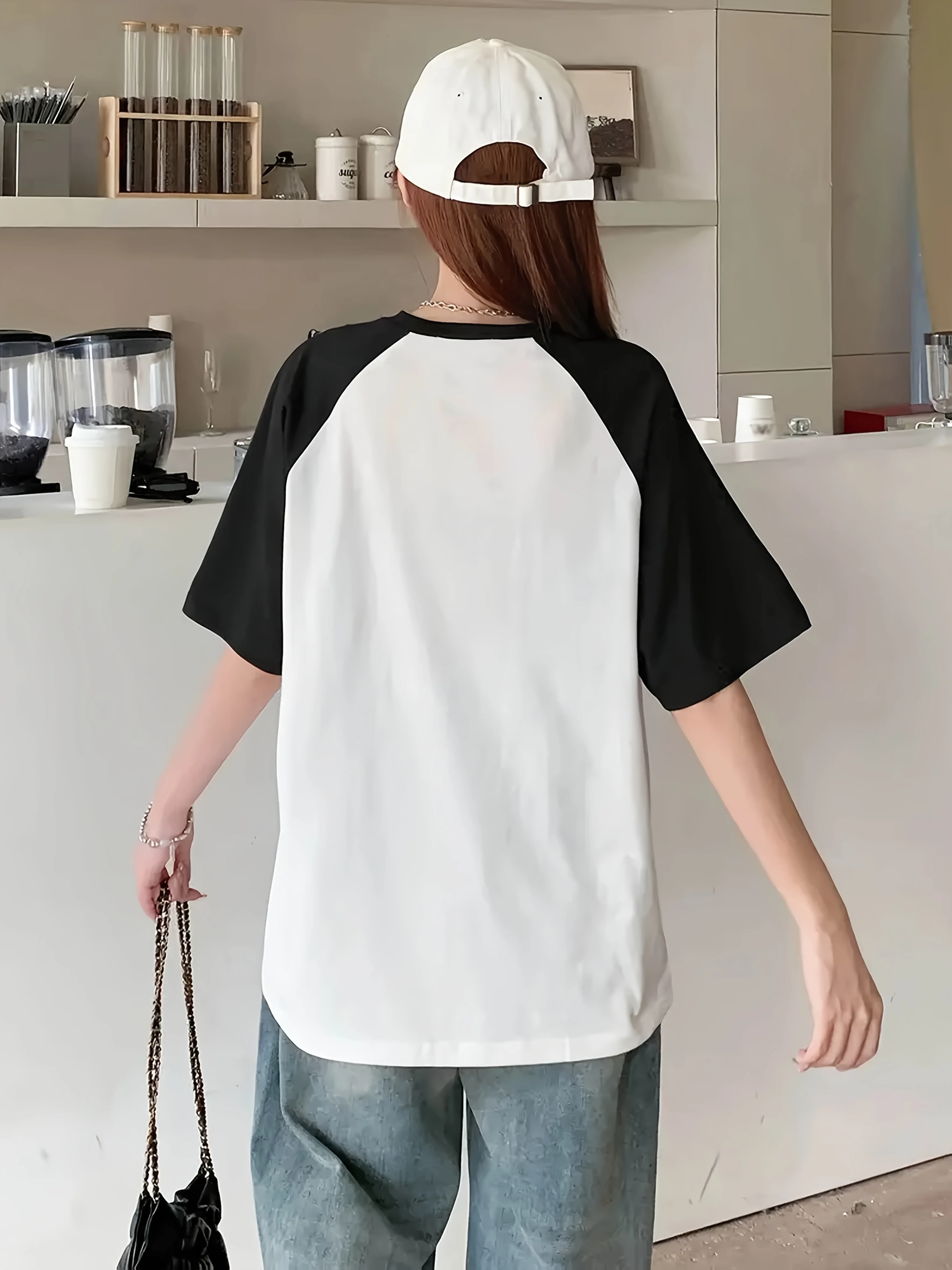 2026 Easy Cute Raccoon Print T-Shirt, Women'S SummerTop CHERRY Hand-Drawn Raccoon Printed T-Shirt Korean Ins Style Female Tops