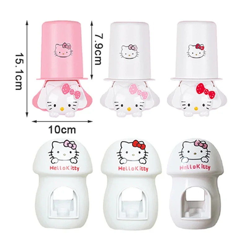 Hello Kitty Automatic Toothpaste Dispenser Wall Mounted Toothpaste Squeezer For Kids And Adults For Bathroom