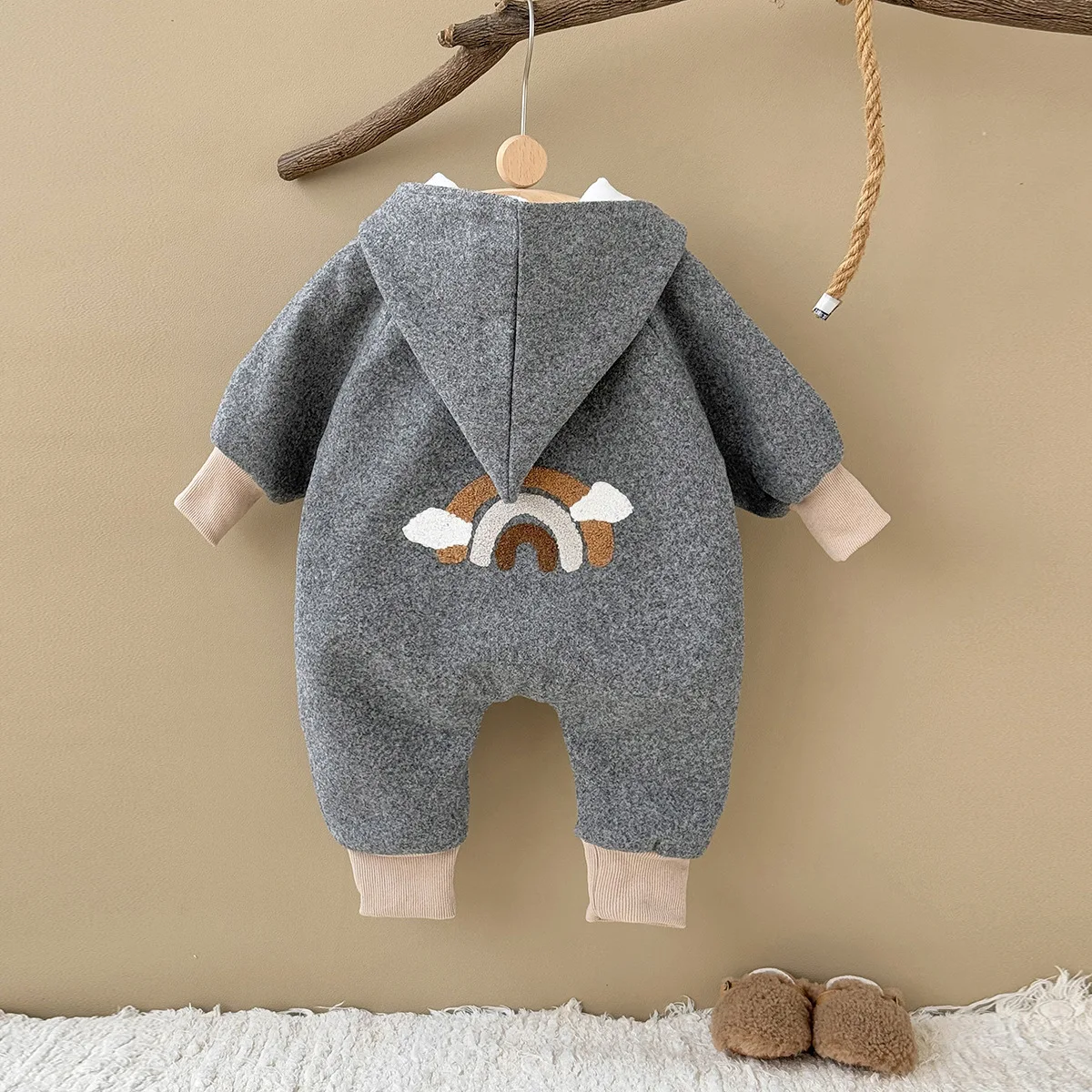 

Newborn Baby Romper Clothes Hooded Children Winter Warm Infant Jumpsuit For Girls Boys Outfits