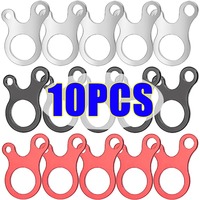 5/10pcs Camping Tent Cord Rope Fastener Guy Line Runner Carabiner Hook Hanger Tightener Wind Rope Buckle Tent Accessories