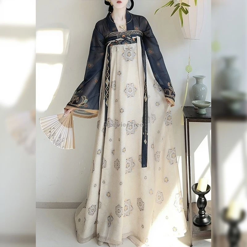 2026 new women's original Tang ruqun chest length skirt Hanfu female daily spring/summer Hanfu 3-piece set performance costume
