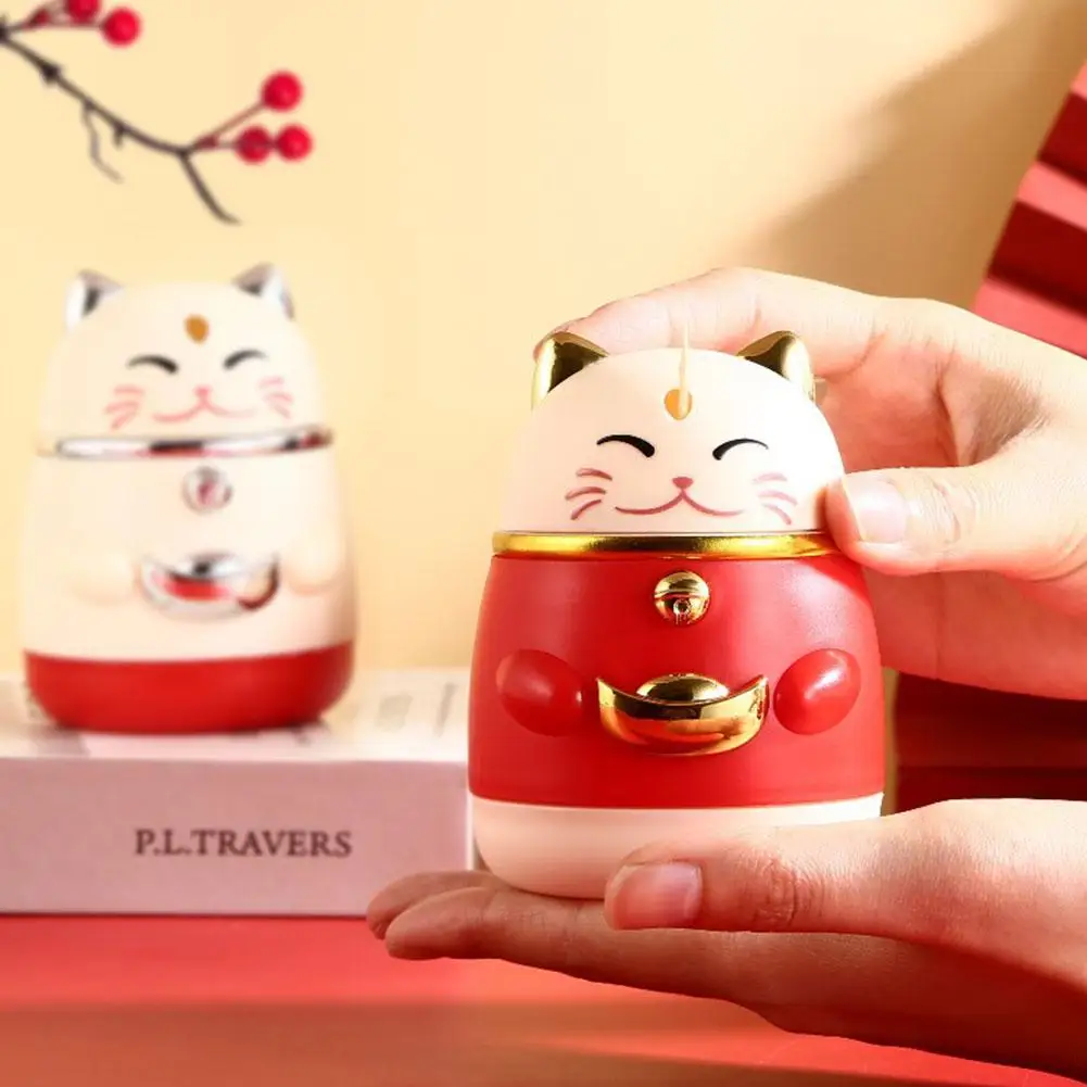 Lucky Cat Toothpick Box Automatic Up Dispenser Toothpick Holder Home Decor Table Decoration Table Accessory