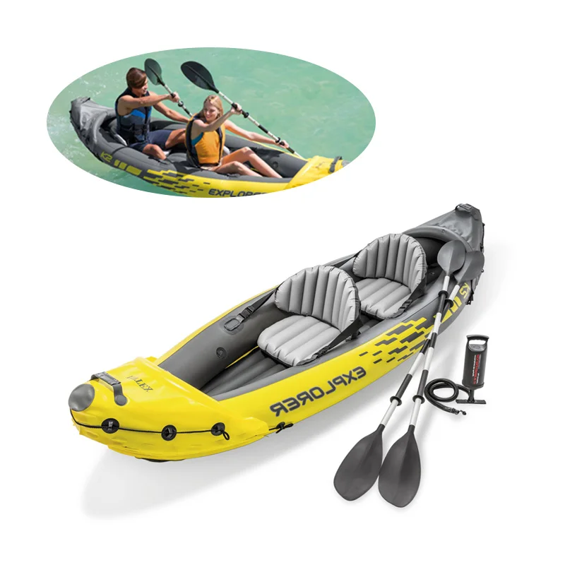 Inflatable Rowing Boat with Pedals for Fishing and Diving on Lakes Made of Durable PVC