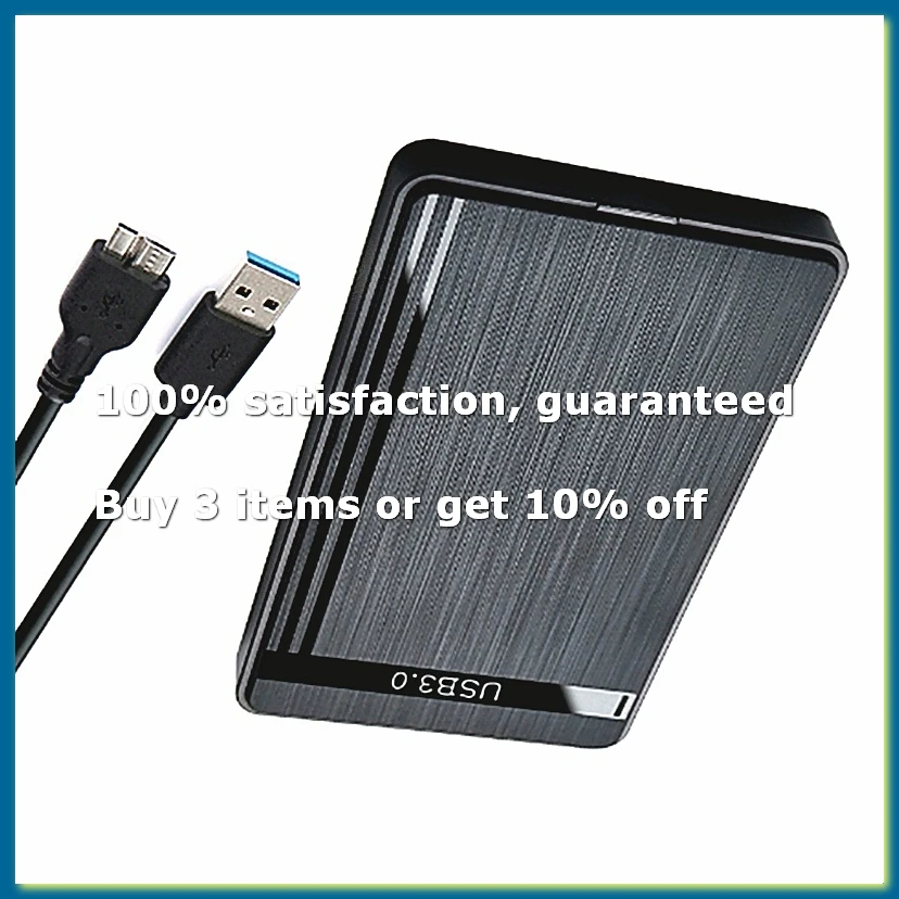 2.5inch to USB3.0 HDD Enclosure Mobile Hard Drive Cases for SSD External Storage HDD Box with USB3.0 Cable