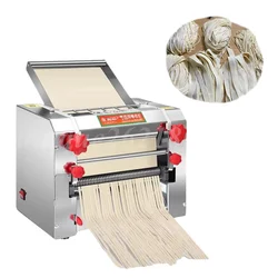 Commercial Electric Noodle Press Machine Small Vertical Noodle Machine Dough Roller Rolling Dough Sheeter Kneading Press Machine