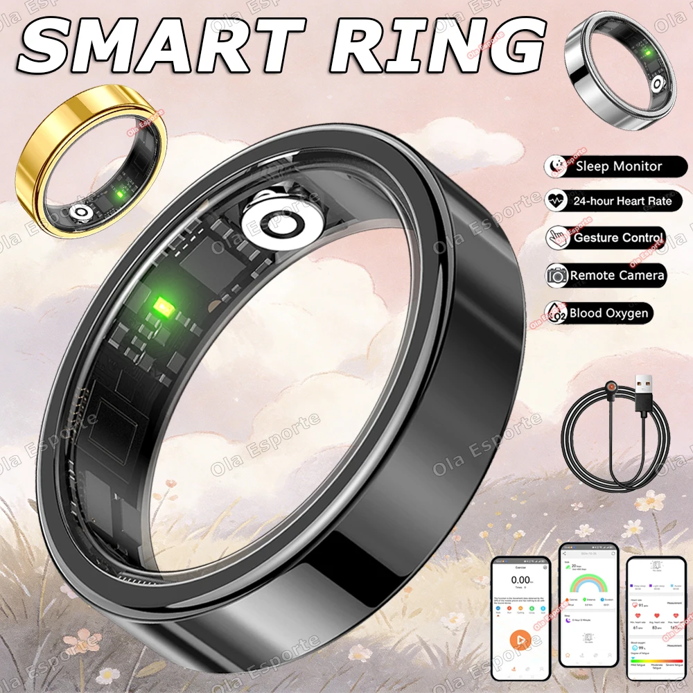 

Новое умное кольцо 2026: мониторинг сердечного ритма, артериального давления, сна, отслеживание активности, водонепроницаемое, для мужчин и женщин, смарт-кольцо для праздничных подарков