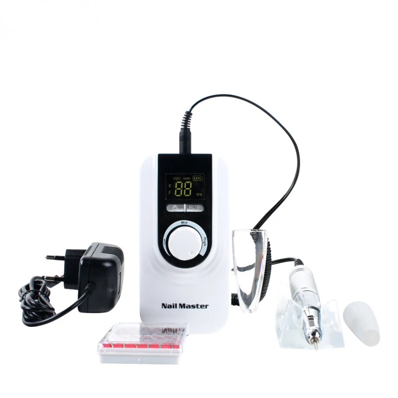 2022 New Arrival 25W Multi Function 35000RPM Rechargeable  Portable Electric Nail Drill Machine Manicure Pedicure Set Nail Tools