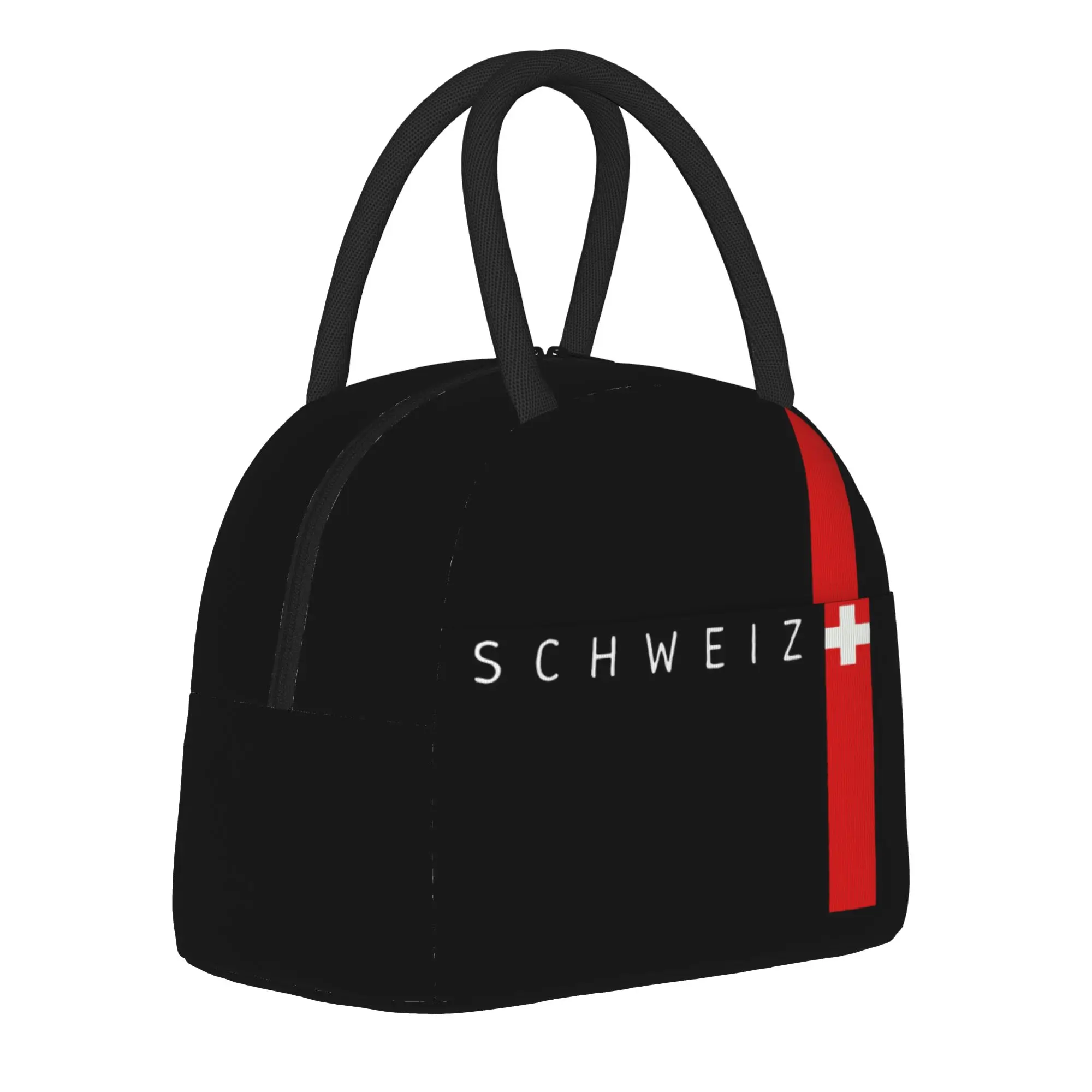 

Switzerland Flag Insulated Lunch Bag Thermal Bag Lunch Container Leakproof Tote Lunch Box for Men Women Work Picnic