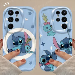 Custodia Cartoon Disney Stitch 3D Wave per Samsung Galaxy A54 A34 A14 A24 A13 A23 A33 A53 A73 A15 A05 A05S custodia morbida in Silicone Funda