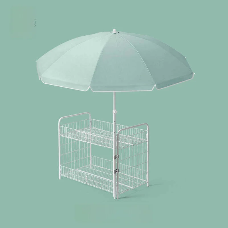 

Portable Outdoor Sunshade Umbrella for Small Carts Commercial Stall Selling Rainproof Large Umbrella Convenient Stacking Design