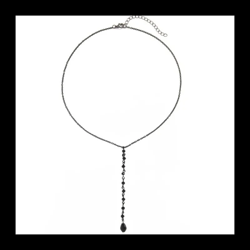 Colar de rubi com gota de água com franjas doces e legais, cristal crescente personalizado de Halloween