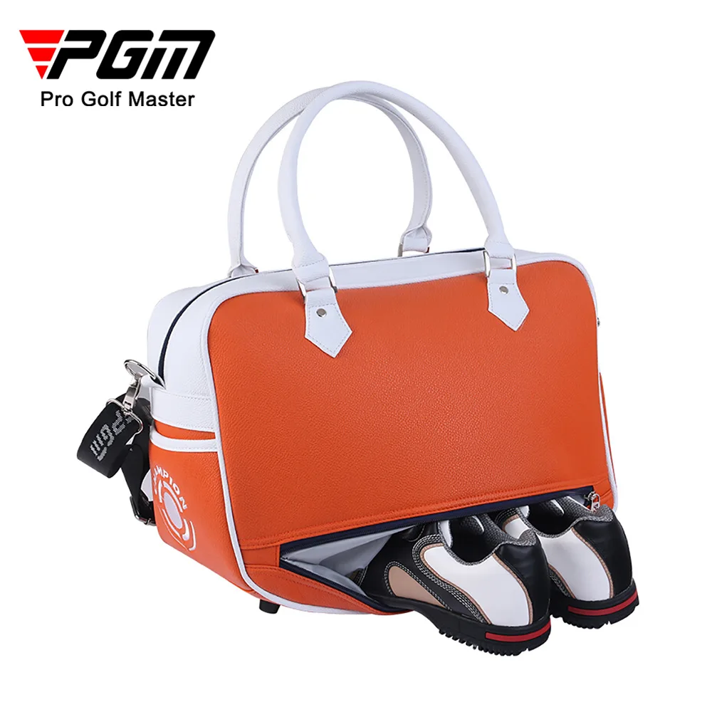 PGM Golf Clothing Bag Large Capacity Ultra Light and Portable Men\'s and Women\'s PU Shoes Bag Cross Body Shoulder Bag YWB017