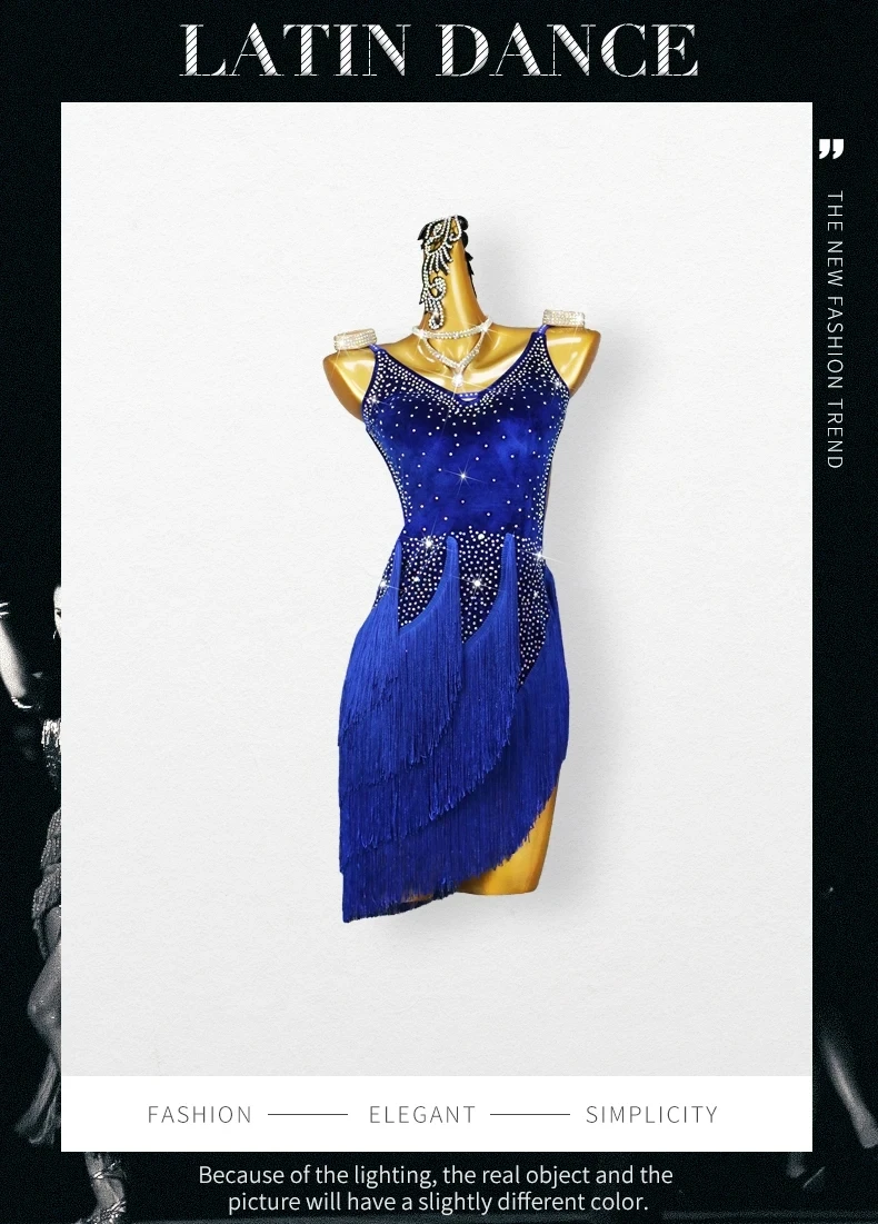 2026 Lateinamerikanischer Tanzrock Damen Samba-Kostüm Amerikanische Ballkleidung Mädchen Sportanzug Damen Trainingskleidung Partykleid – Detail 2