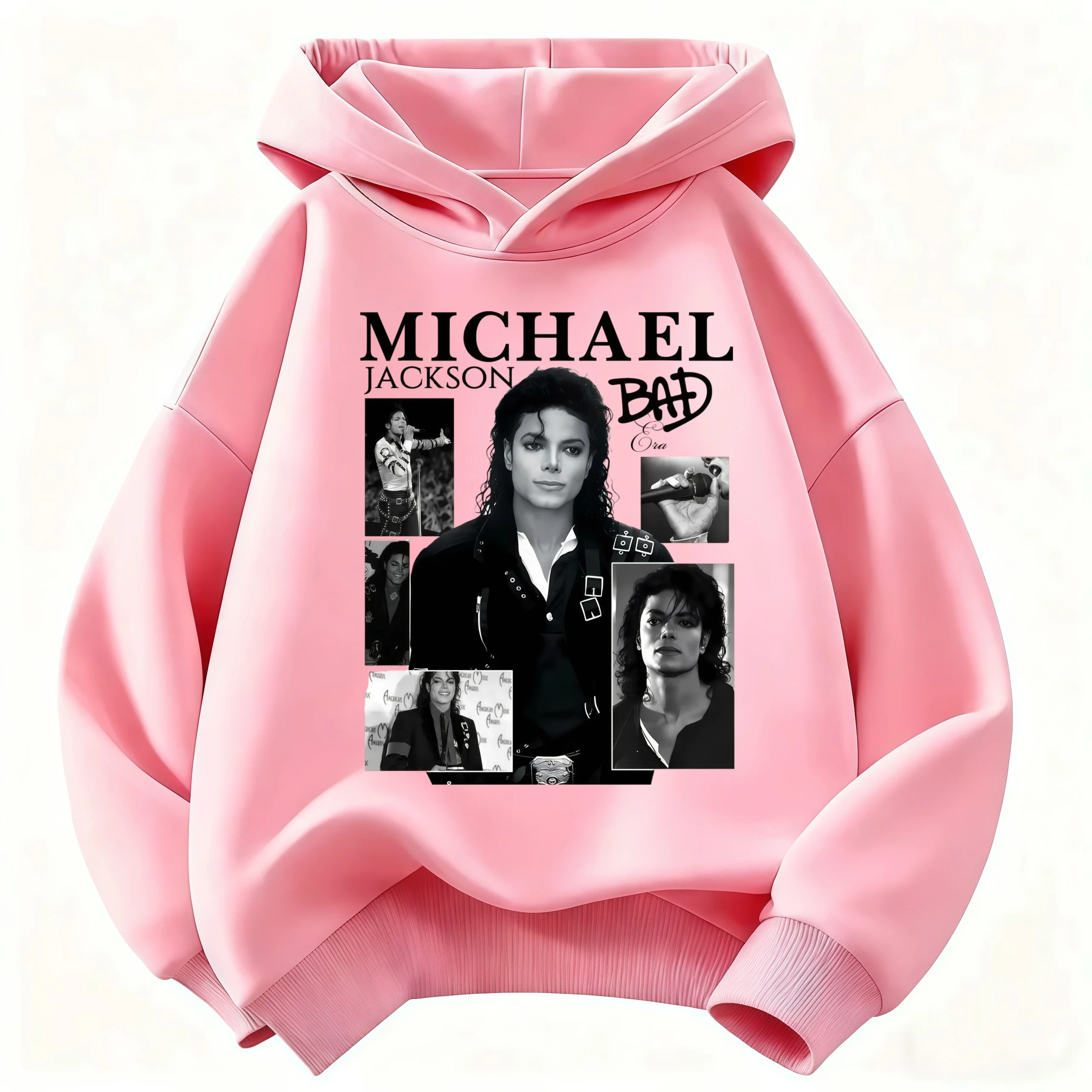 2026 Kinder Kapuzenpullover Michael Jackson Who's Bad Album Portrait Print Pullover Kinder Jungen Mädchen Mode Lässiger Hoodie – Detail 6