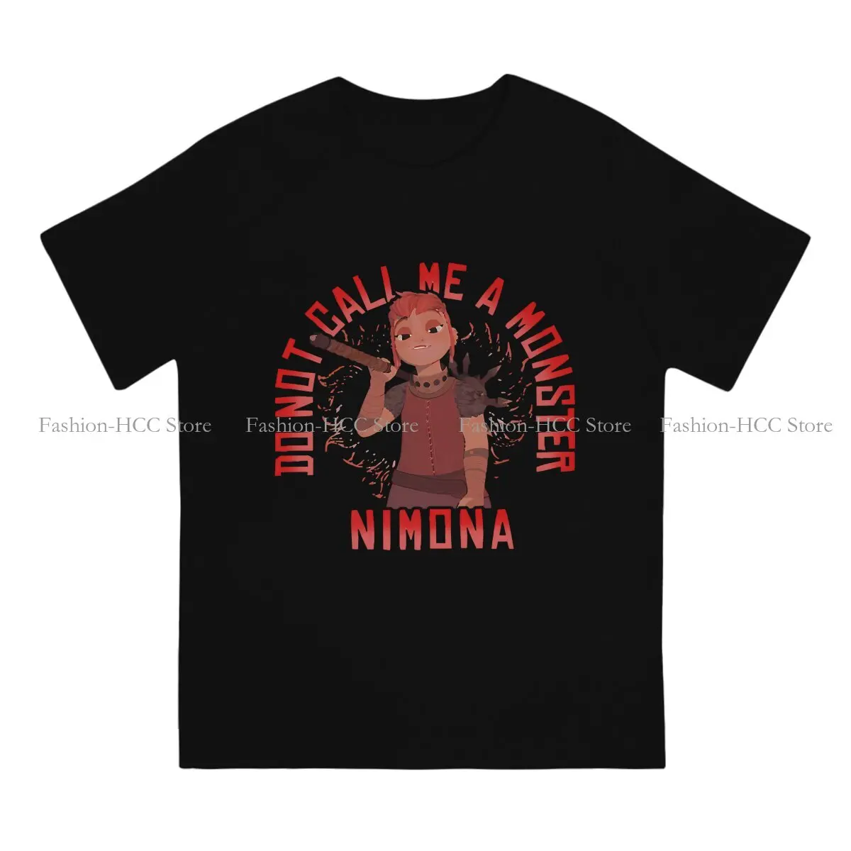 Nimona Monster Girl Polyester TShirt for Men Don't Call Me A Monster Hero Portrait Basic Summer  T Shirt High Quality New Design