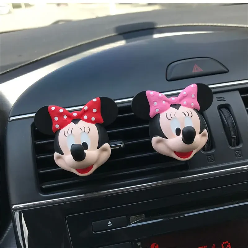 Disney Mickey Creative Vehicle Perfume Air Outlet Aromatherapy Lovely Cartoon Minnie Car Interior Decoration Accessories Gifts