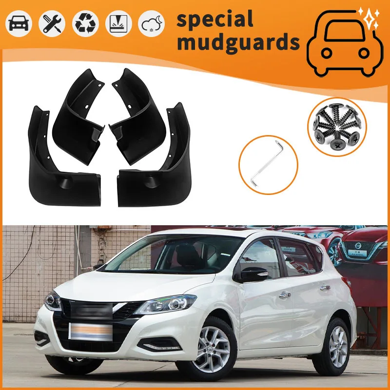 

For the 07-21 Nissan TIIDA Mudguards Fender Mudflaps Front Rear Flares Splash Guards Cover Car Accessorie