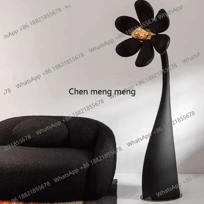 

Wabi Sand Wind Medieval Hotel B & B Living Room Sofa Side Designer Decorative Sun Flower Floor Ornament