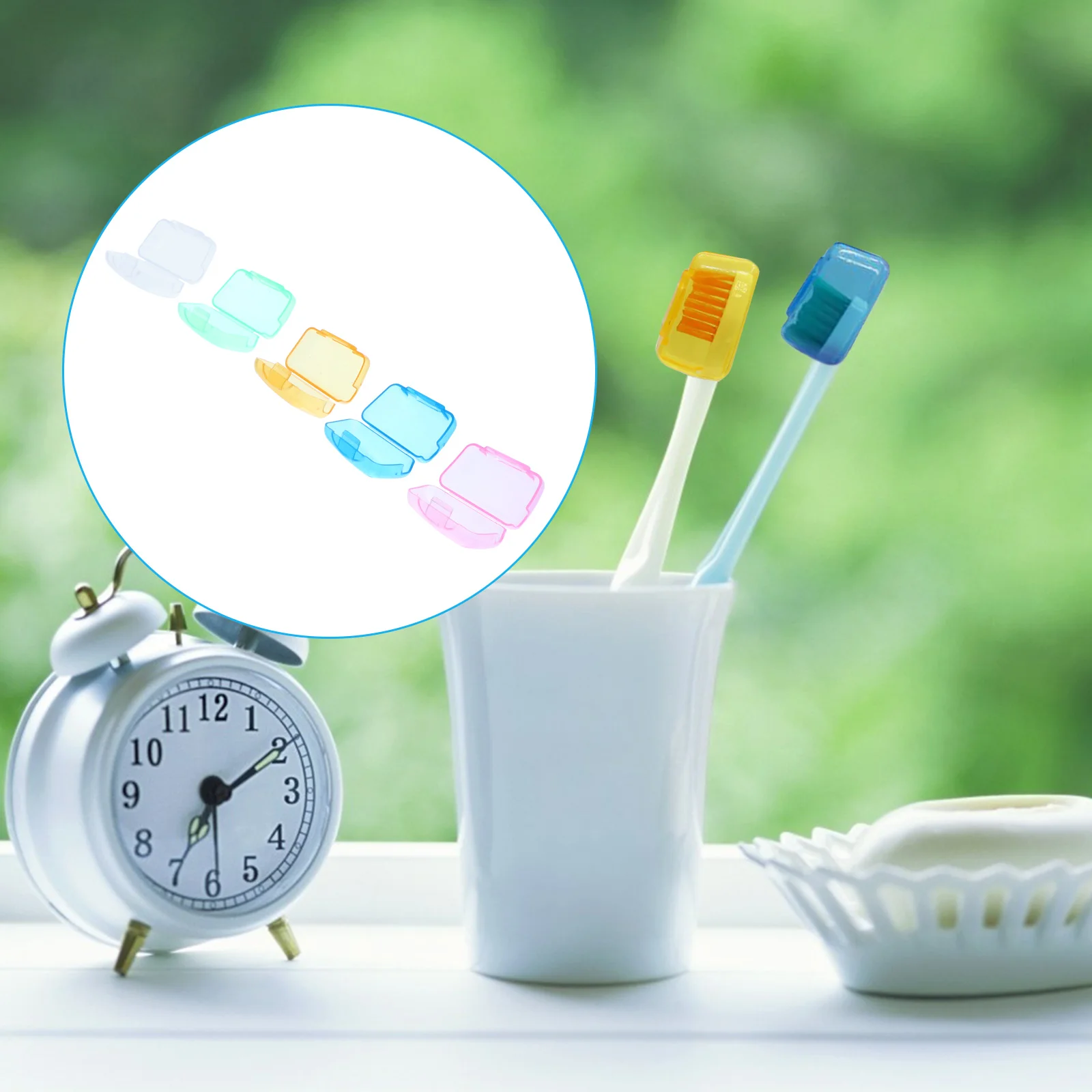 30pcs Portable Toothbrush Cover Dustproof Hygienic Travel Cap For Use Plastic Storage Holder Mouth