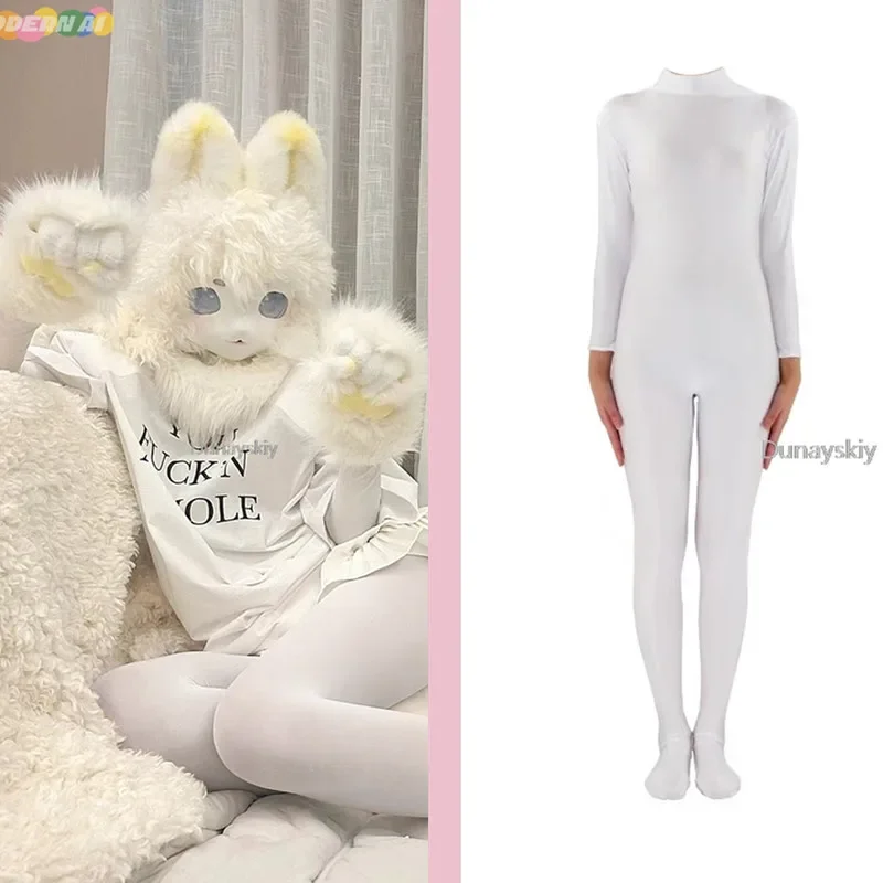 

High-neck Solid Color Costume Fursuit Bottoming Clothes Cosplay Base Jumpsuit Sets Furry Fursuit Comic Show Kig Fursuit