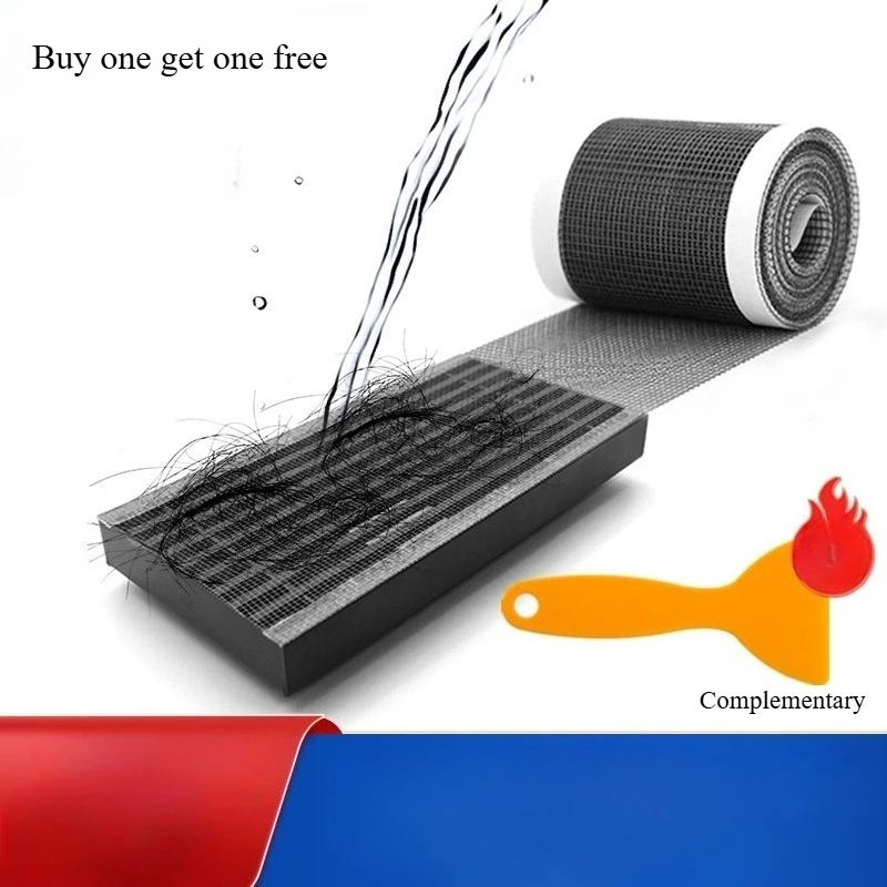 5 Meters Long/7 Centimeters Wide Disposable Floor Drain with Kitchen, Bathroom Sink Anti Clogging Filter Screen and Insect Proof