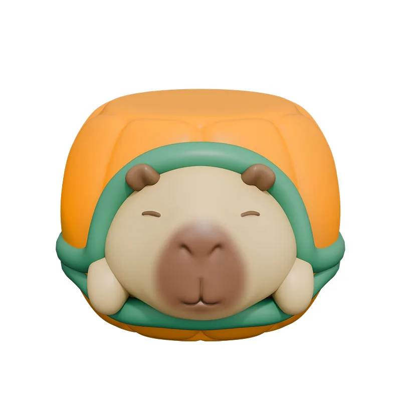 مقعد تغيير الأحذية كابيبارا على شكل سلحفاة كرتونية إبداعية، عدد قليل من الأسرة بجانب الأريكة لتخزين الهدايا المتحركة للمنزل الجديد #5