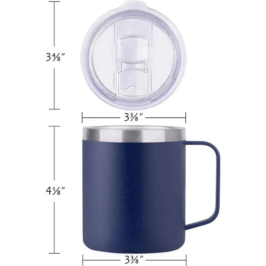 14 oz (approx. 396.9 g) Mug, Vacuum Insulated, Stainless Steel with Lid