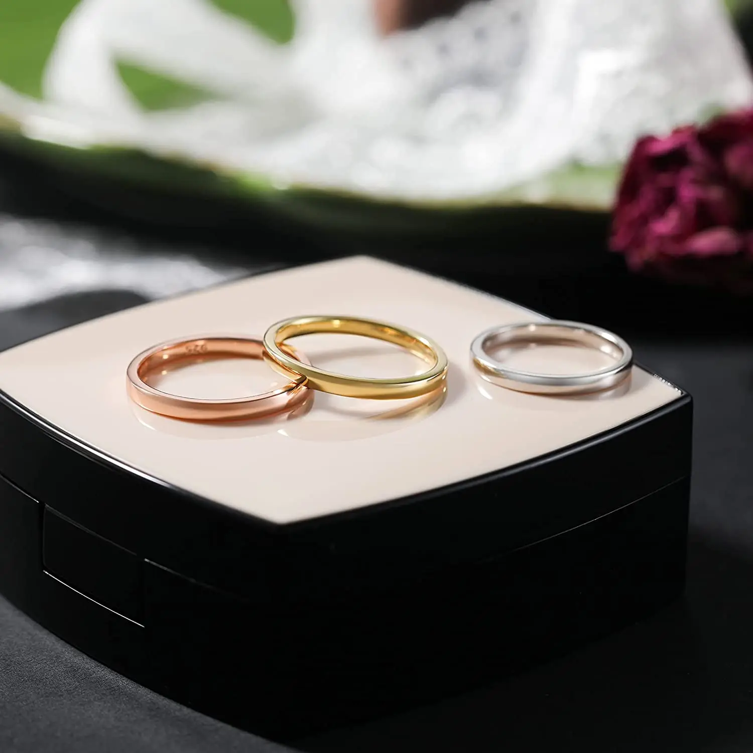 Trumium 2/ 4/6mm 925 Sterling Silver Ring High Polish Plain Dome Wedding Band Comfort Engraving