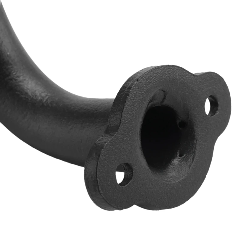 10 Inch Metal Industrial Pipe Wall Handrail - Pipe Barn Door Pull Handle, Staircase Steps Handrail, Indoor & Outdoor-A68X