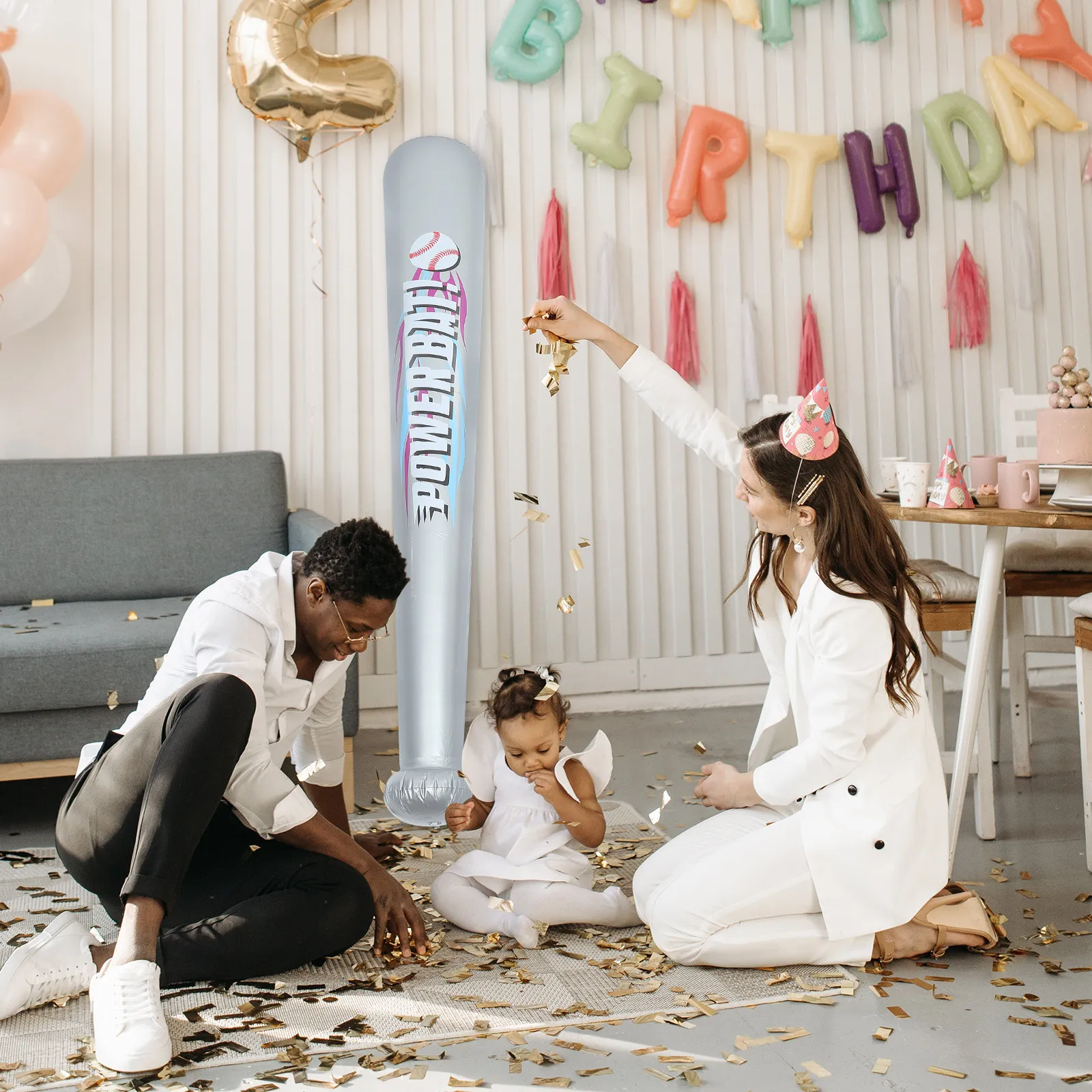 

Надувная бейсбольная бита для детей: быстрое надувание и сдувание, украшение для вечеринок, спортивная тематика