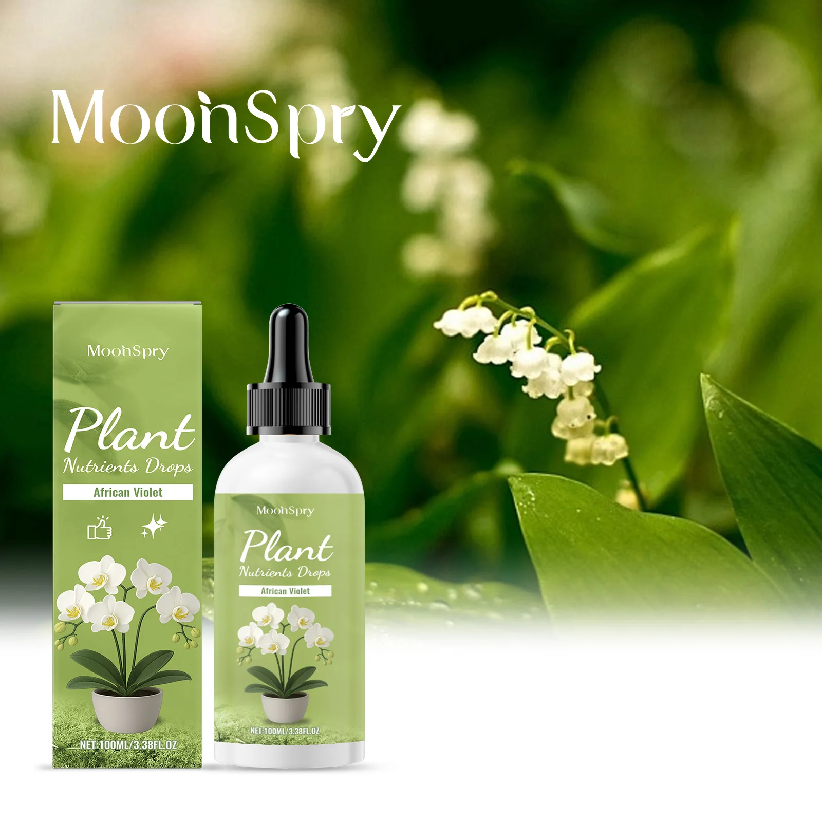 MoonSpry Liquid Fertilizer Plant Nutrient Drops Root Supplement for Indoor Potted Plants Daily Care Greenery Care Solution