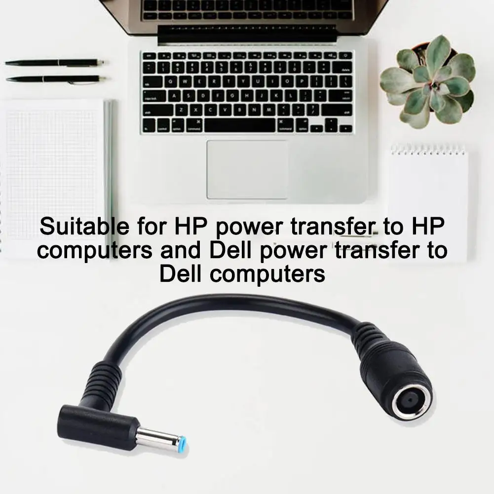 Computer Cable Adapter 7.4mm to 4.5mm DC Power Charger Converter Great Replacement Dc Adapter Connector Cable for Hp Dell